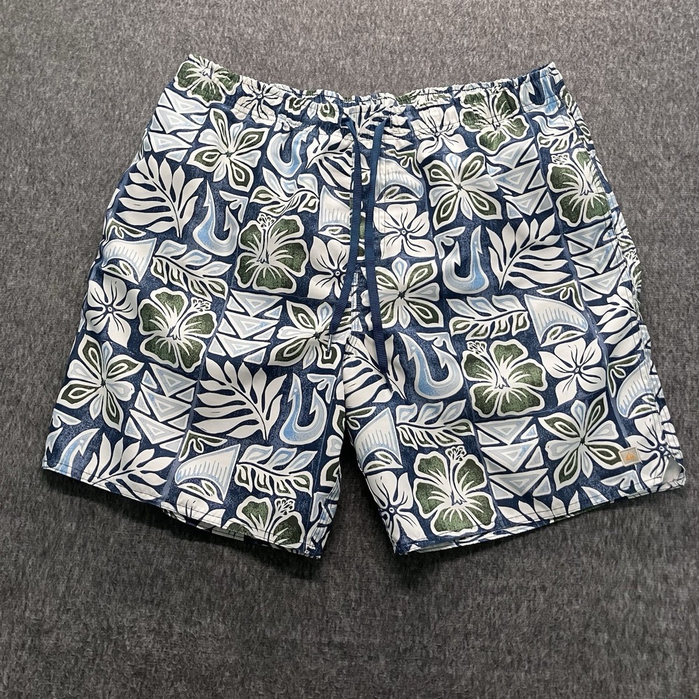 Quicksilver Waterman Collection Swim Trunks XL Drawstring Floral